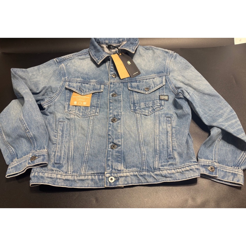 G‎ Star Raw Womens Oversized Denim Jacket Sun Dried Air Force Blue Size Small